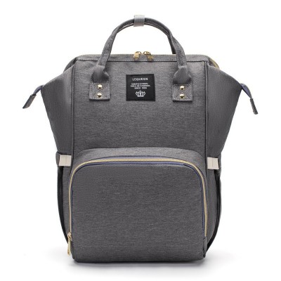 Rucsac Multifunctional pentru Mamici, Flippy, din Panza Oxford, Compartimentare Multipla, Impermeabil, 43 x 18 x 26 cm, Gri Inchis