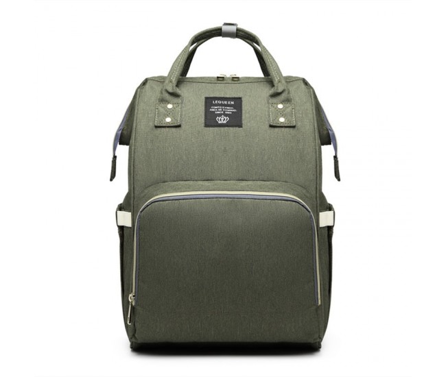 Rucsac Multifunctional pentru Mamici, Flippy, din Panza Oxford, Compartimentare Multipla, Impermeabil, 43 x 18 x 26 cm, Verde Army