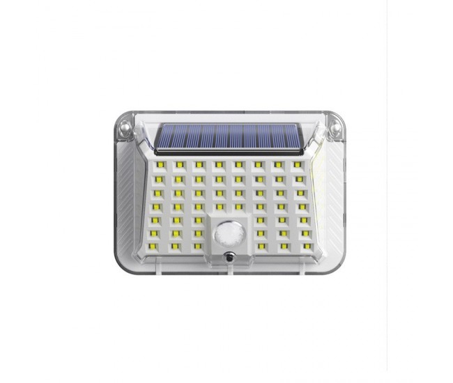 Lampa solara de perete Flippy, 90 LED-uri SMD, senzor de miscare, IP65, 1200mAh, material ABS, lumina alb rece, alb