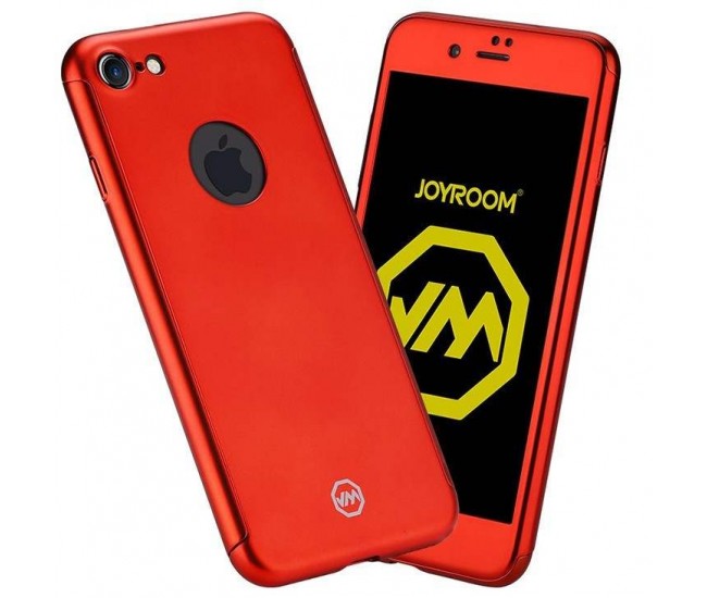 Husa Apple iPhone 6+/6S+ Joyroom (Fata + Spate) Rosu + Folie de protectie