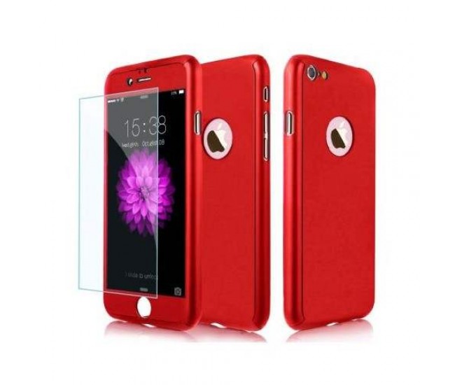 Husa Apple iPhone 6/6S Plus IPAKY Full Cover 360 Rosu + Folie Cadou