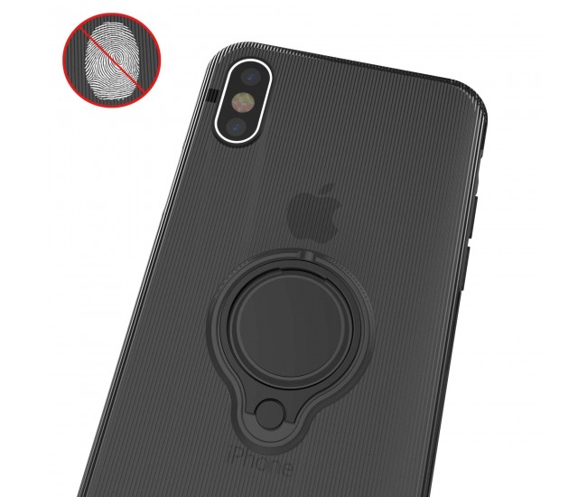 Husa Apple iPhone 6 Armor Ring cu inel magnetic Negru