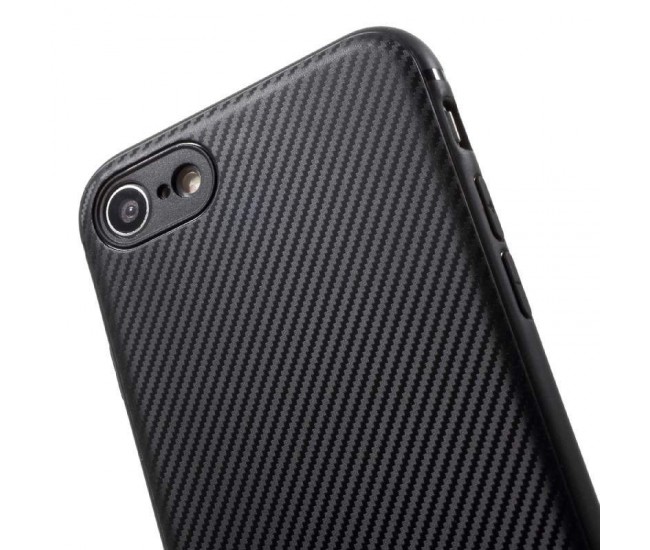 Husa Apple iPhone 7 IPAKY Carbon Fiber Negru