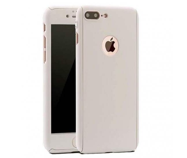 Husa Apple iPhone 8 Full Cover 360 Argintiu + Folie Cadou