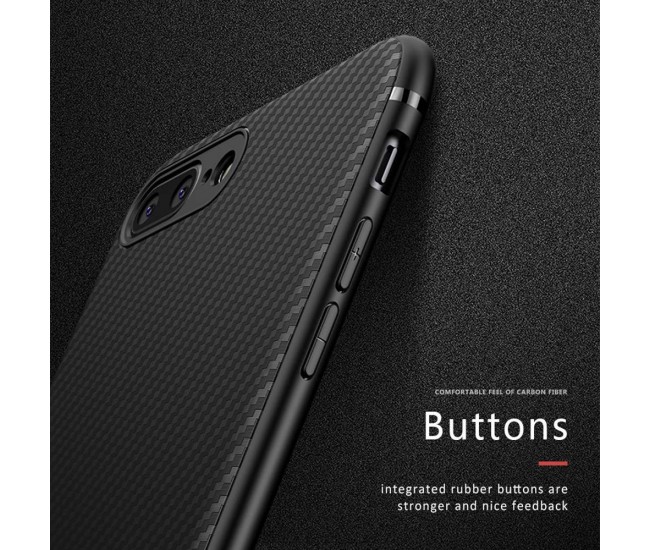 Husa Apple iPhone 8 Plus IPAKY Carbon Fiber Negru