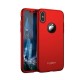 Husa Apple iPhone X Full Cover 360 Rosu + Folie Cadou