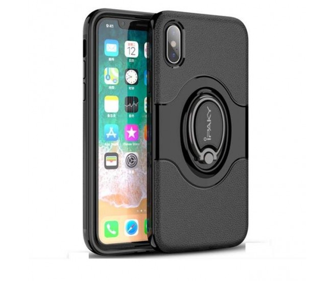 Husa Apple iPhone X Ipaky Ring Negru