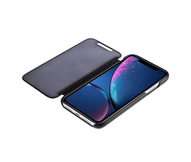 Husa Apple iPhone XR Flip Cover Oglinda Negru