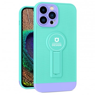 Husa Armor Design cu Stand pentru Samsung Galaxy A53 5G, Blue/Mov, Suport Auto Magnetic, Wireless Charge, Protectie Antisoc, Flippy