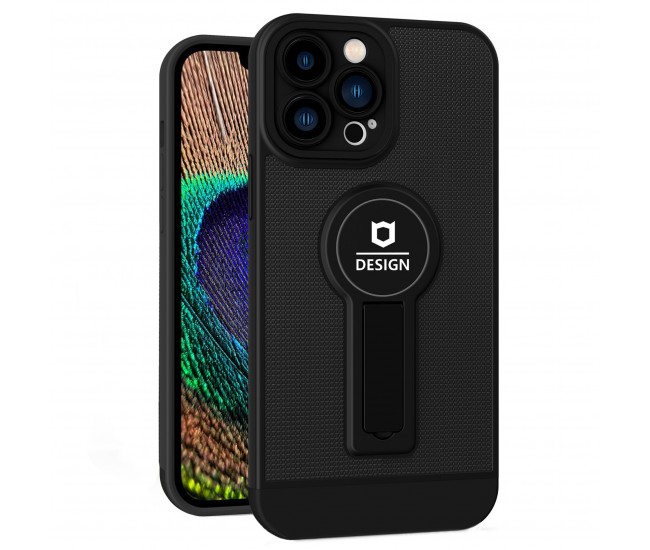 Husa Armor Design cu Stand pentru Samsung Galaxy A53 5G, Negru, Suport Auto Magnetic, Wireless Charge, Protectie Antisoc, Flippy