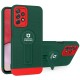 Husa Armor Design cu Stand pentru Samsung Galaxy A53 5G, Verde/Rosu, Suport Auto Magnetic, Wireless Charge, Protectie Antisoc, Flippy