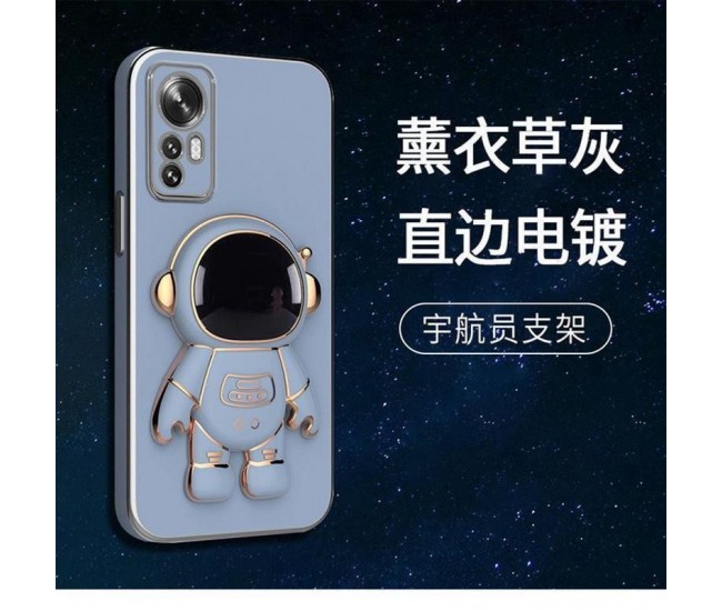 Husa de Protectie 2 in 1, Flippy, pentru Apple iPhone 14, Astronaut cu Suport, din TPU, Albastru