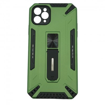 Husa de protectie Flippy compatibila cu Apple iPhone 11 Defender Model 4 cu suport, Verde deschis