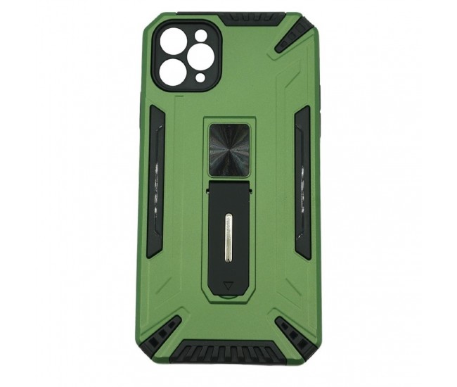 Husa de protectie Flippy compatibila cu Apple iPhone 11 Defender Model 4 cu suport, Verde deschis