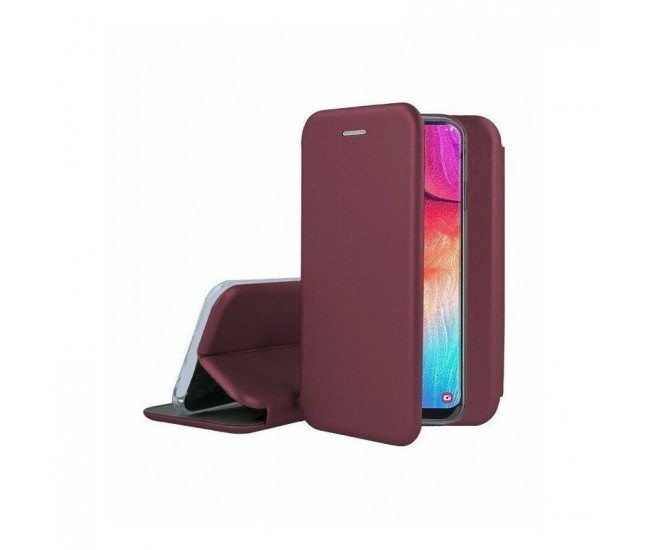 Husa de protectie Flippy compatibila cu Apple iPhone 12/12 Pro Magnet Book Case Bordo