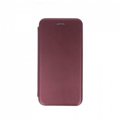 Husa de protectie Flippy compatibila cu Apple iPhone 12/12 Pro Magnet Book Case Bordo