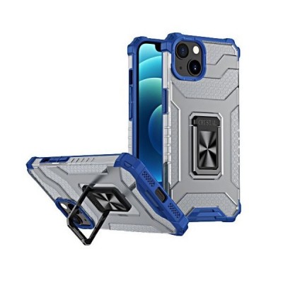 Husa de protectie Flippy compatibila cu Apple iPhone 13 Mini Acrylic Armor cu suport Albastru