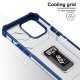 Husa de protectie Flippy compatibila cu Apple iPhone 13 Pro Max Acrylic Armor cu suport Albastru