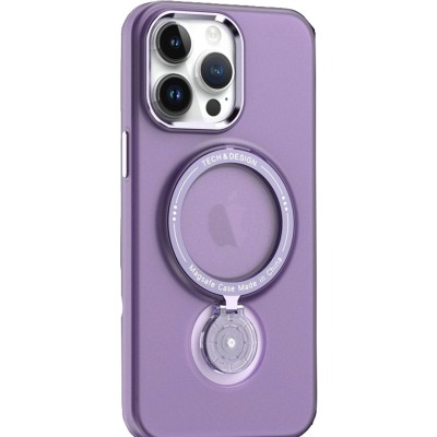 Husa de protectie Flippy, cu incarcare Wireless, Tehnologie Magsafe, TPU, Inel magnetic rotativ cu functie de suport, pentru  Samsung Galaxy S23 Ultra , Mov