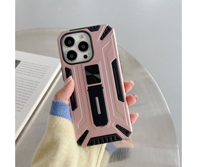 Husa de protectie Flippy pentru Apple iPhone 13 Defender Sergeant Brave cu suport,Roz Auriu