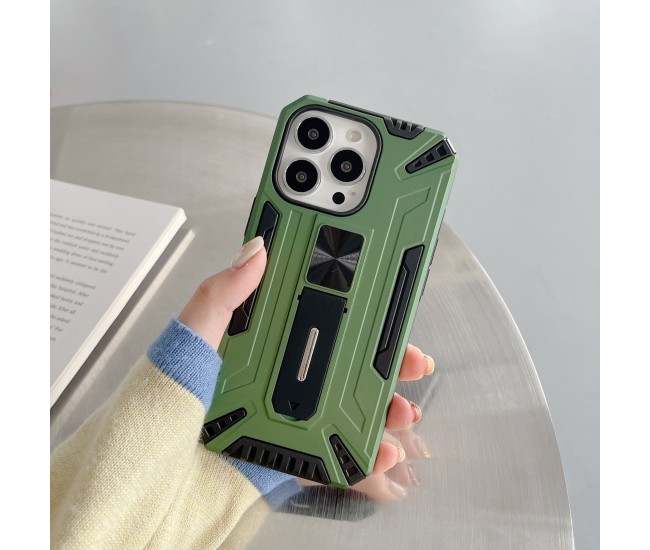 Husa de protectie Flippy pentru Apple iPhone 13 Defender Sergeant Brave cu suport,Verde