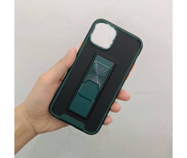 Husa de protectie Flippy pentru Apple iPhone 13 Mini Defender Sergeant Brave cu suport, Verde Inchis