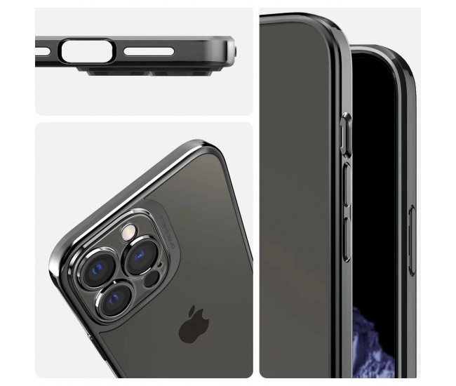 Husa de protectie pentru Apple iPhone 14, Flippy, Bracket series cu suport si protectie pentru camera, Transparent