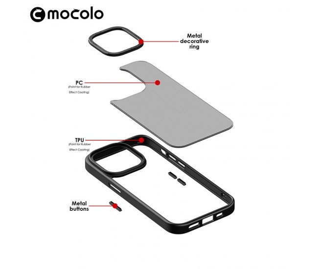 Husa de protectie pentru iPhone 14, cu suport metalic pentru camera, Bracket Series, Flippy, Protectie Antisoc, PC mat, silicon moale pe margini, Albastru