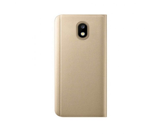 Husa de protectie pentru Samsung Galaxy J7 2017 Flip Cover Oglinda Auriu