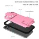 Husa Defender cu Stand pentru Samsung Galaxy S21 FE, Roz, Suport reglabil, Antisoc, Protectie glisanta pentru camera, Flippy