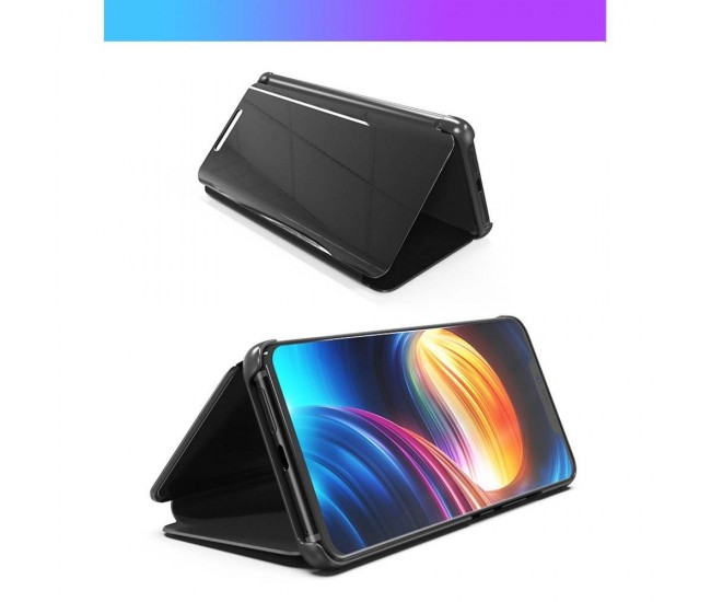 Husa Huawei Mate 20 Flip Cover Oglinda Negru