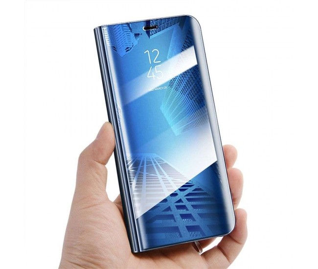 Husa Huawei P30 Pro Flip Cover Oglinda Albastru