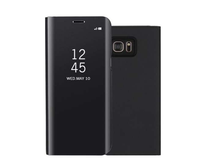 Husa Huawei Y5P 2020 Flip Cover Oglinda Negru