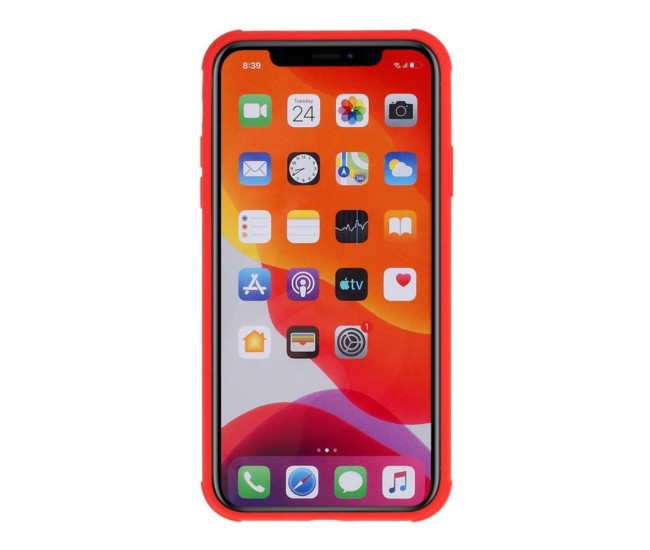 Husa protectie compatibila cu Apple iPhone 11 Pro Liquid Silicone Case Rosu