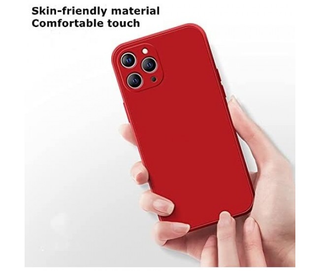 Husa protectie compatibila cu Apple iPhone 11 Pro Max Liquid Silicone Case Rosu