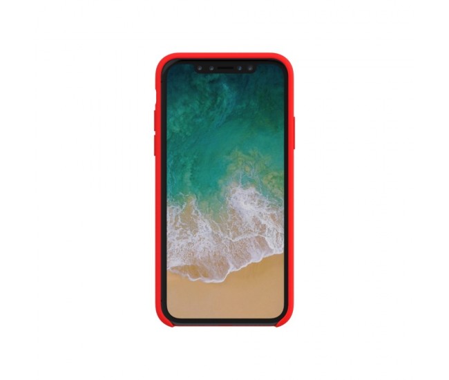 Husa protectie compatibila cu Apple iPhone X/XS Liquid Silicone Case Rosu