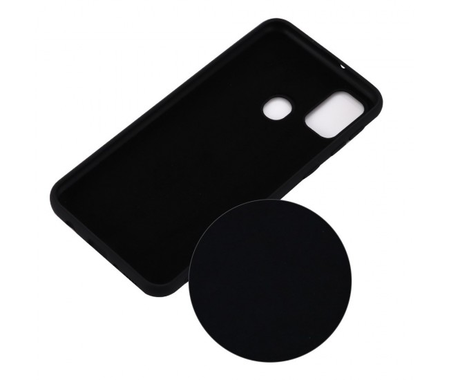 Husa protectie compatibila cu Huawei P Smart 2020 Liquid Silicone Case Negru