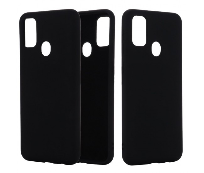 Husa protectie compatibila cu Huawei P Smart 2020 Liquid Silicone Case Negru