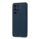 Husa protectie compatibila cu Huawei P40 Pro Liquid Silicone Case Albastru inchis