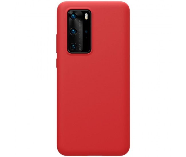 Husa protectie compatibila cu Huawei P40 Pro Liquid Silicone Case Rosu