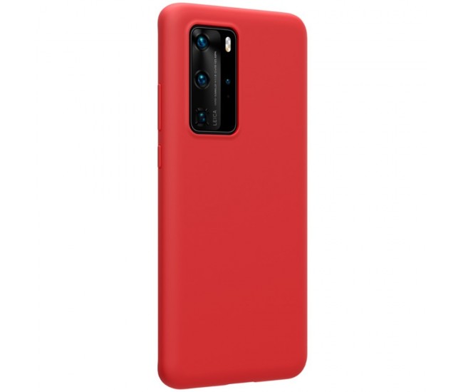 Husa protectie compatibila cu Huawei P40 Pro Liquid Silicone Case Rosu