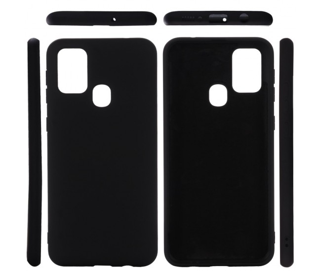 Husa protectie compatibila cu Samsung Galaxy A21S Liquid Silicone Case Negru