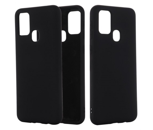 Husa protectie compatibila cu Samsung Galaxy A21S Liquid Silicone Case Negru