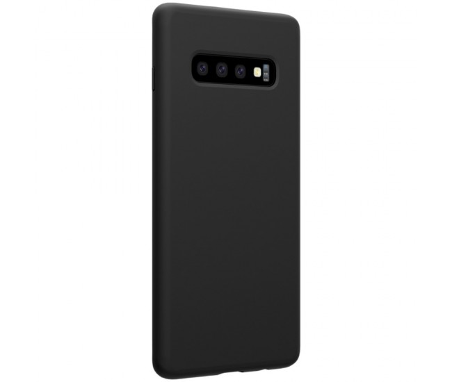 Husa protectie compatibila cu Samsung S10 Liquid Silicone Case Negru