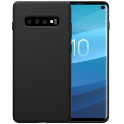 Husa protectie compatibila cu Samsung S10 Liquid Silicone Case Negru