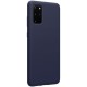 Husa protectie compatibila cu Samsung S20 Liquid Silicone Case Albastru inchis