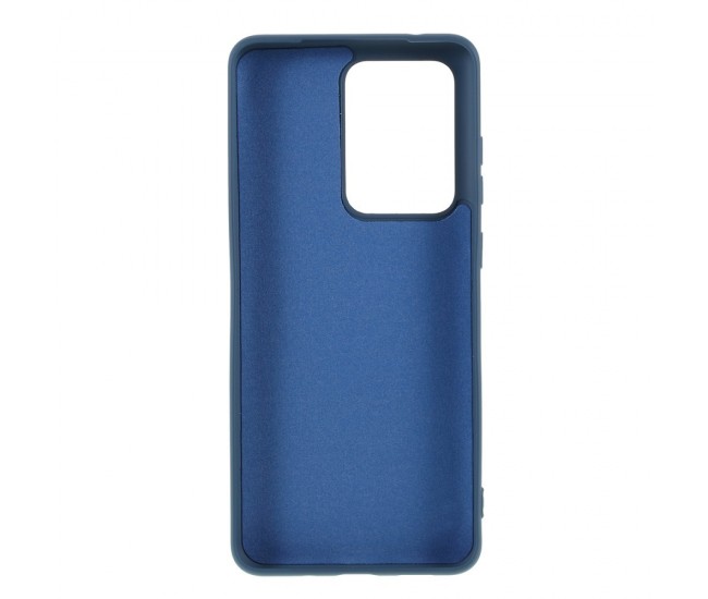 Husa protectie compatibila cu Samsung S20 Ultra Liquid Silicone Case Albastru inchis