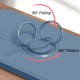 Husa protectie Flippy compatibila cu Apple iPhone 11 Pro Liquid Silicone Ring cu suport rotativ Albastru deschis