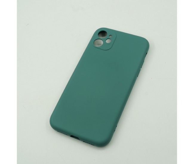 Husa protectie Flippy compatibila cu Apple iPhone 12 Liquid Silicone Case Verde