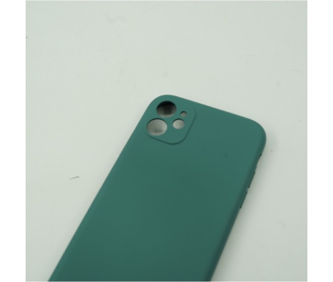 Husa protectie Flippy compatibila cu Apple iPhone 12 Liquid Silicone Case Verde